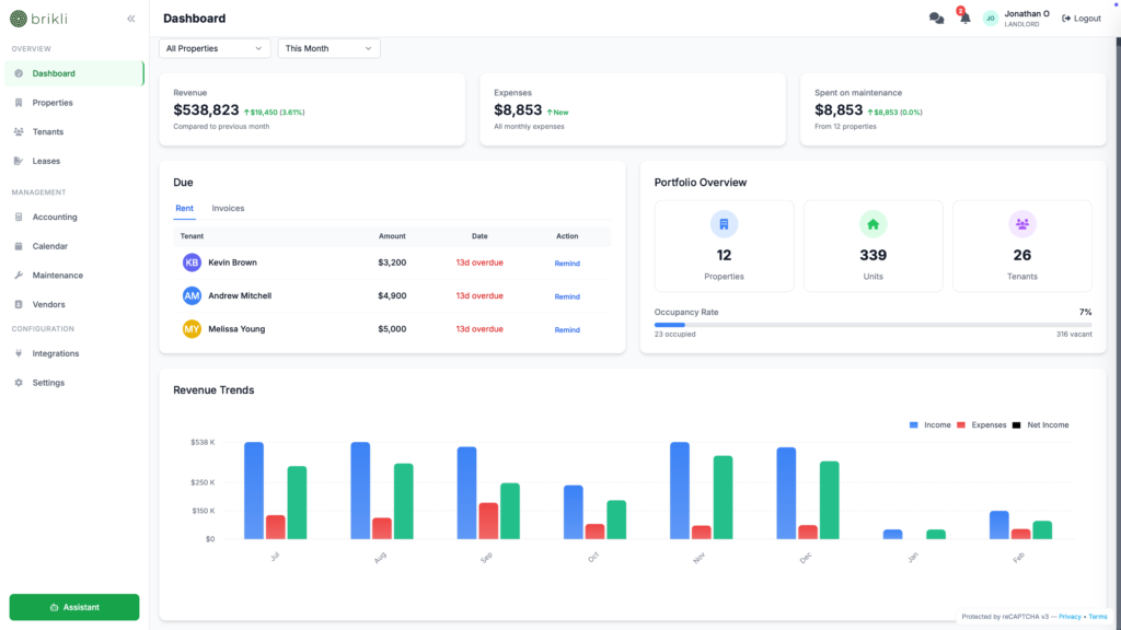 Brikli Real estate Platform Landlord